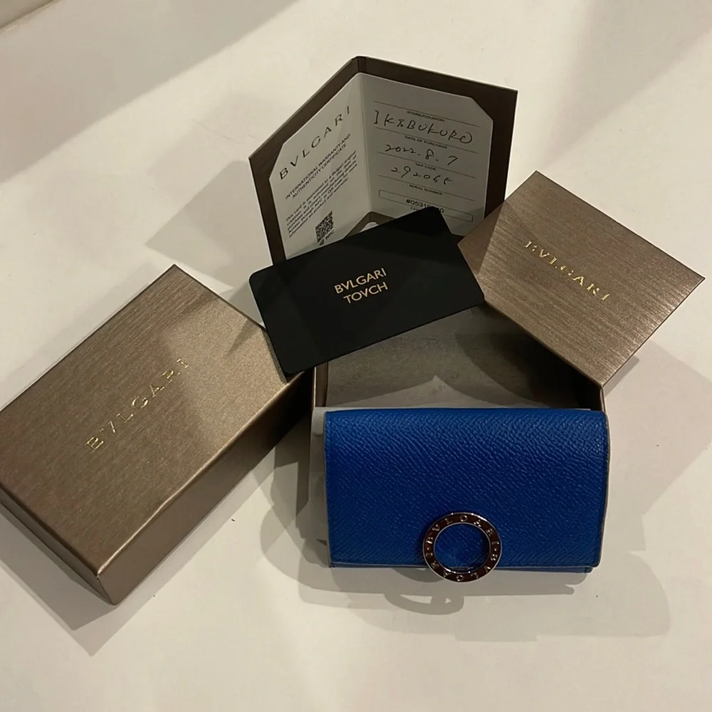 Bulgari Card Wallet w/ Certification, really unique and sophisticated